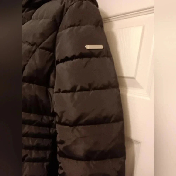 Laundry by SHELLI SEGAL 3/4 Length Quilted Puffer Coat Jacket Black - Picture 7 of 7
